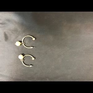 Half Moon Shaped Earrings with small hanging ball